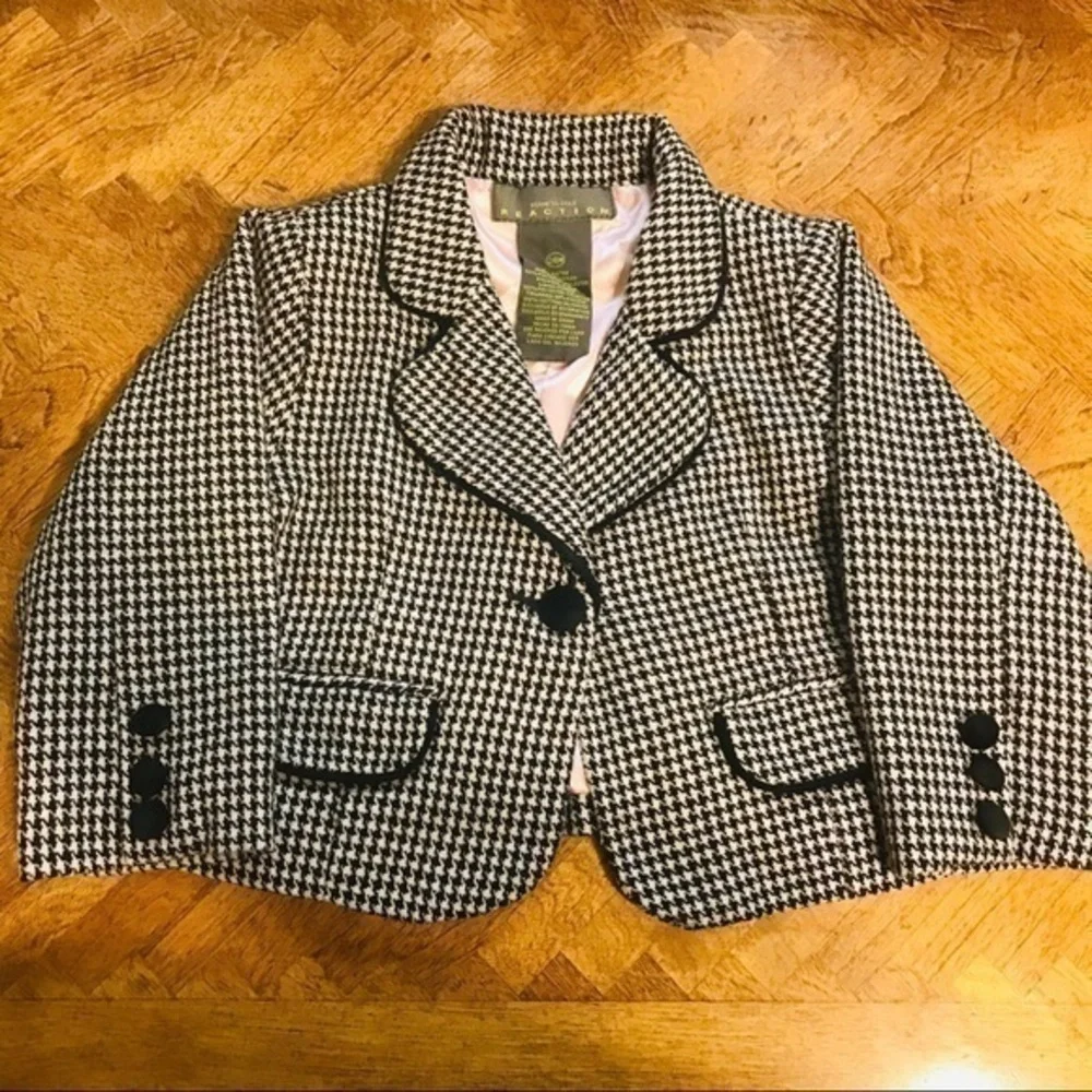 Kenneth Cole Reaction Houndstooth Jacket 24m 2t